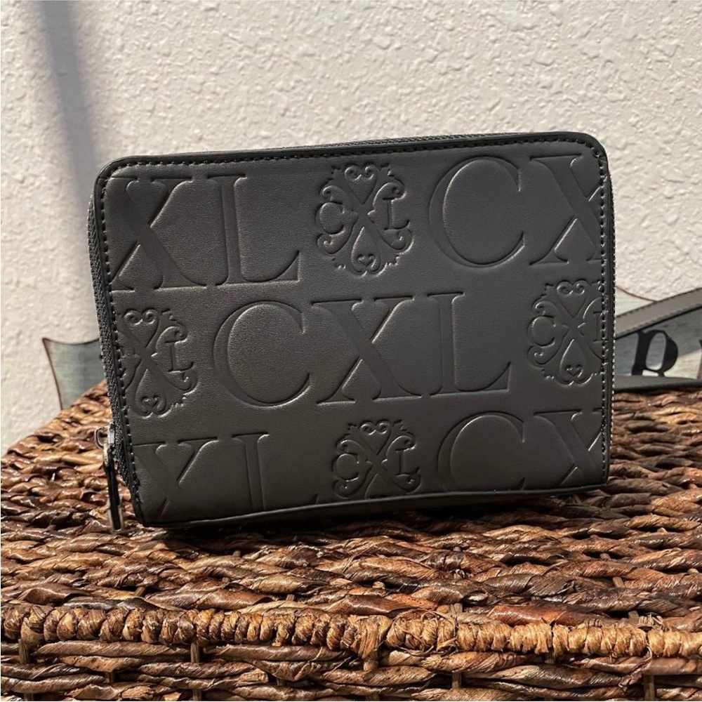 Black Embossed Purse